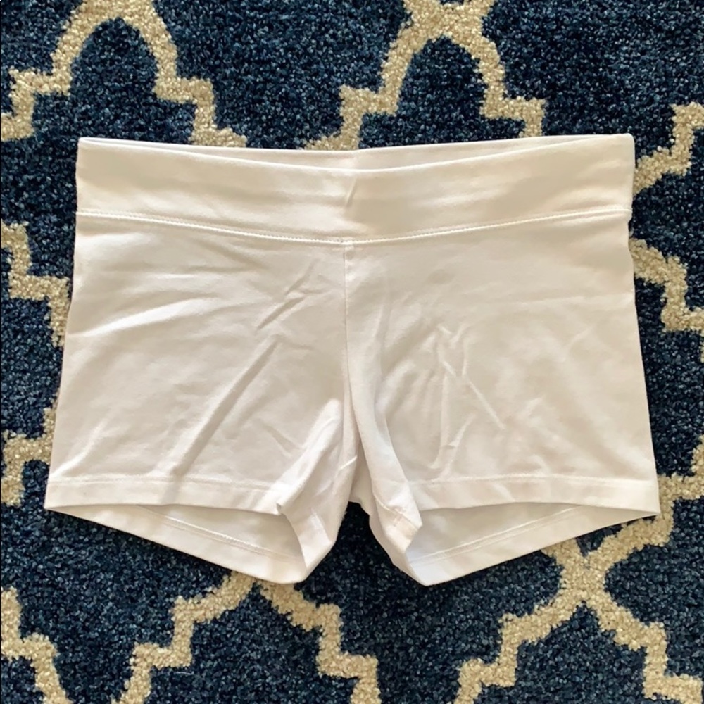 White biker shorts